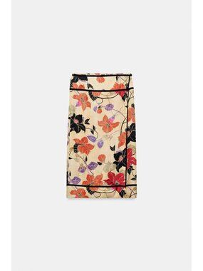 ZARA ZW COLLECTION FLORAL SARONG SKIRT